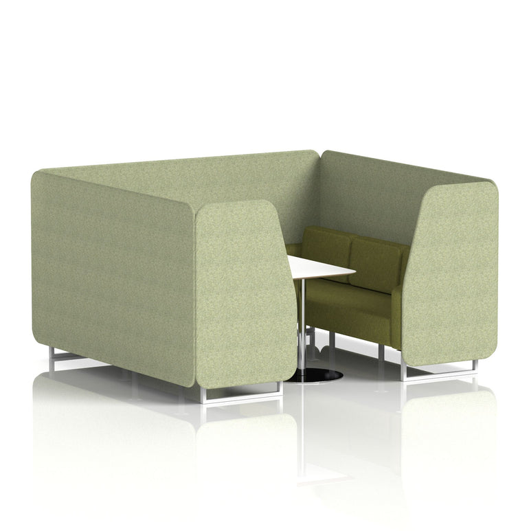 Brixworth Booth With White Legs And White Table In Two Tone