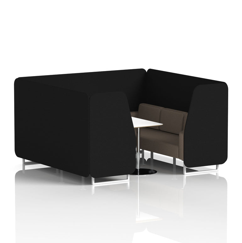 Brixworth Booth With White Legs And White Table In Two Tone