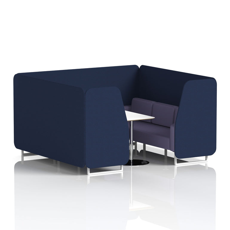 Brixworth Booth With White Legs And White Table In Two Tone