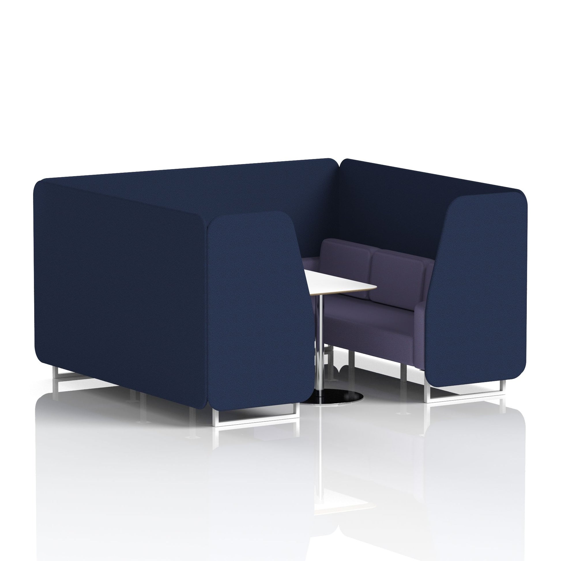 Brixworth Booth With White Legs And White Table In Two Tone