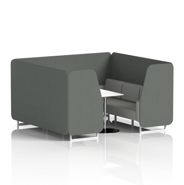 Brixworth Booth With White Legs And White Table In Two Tone