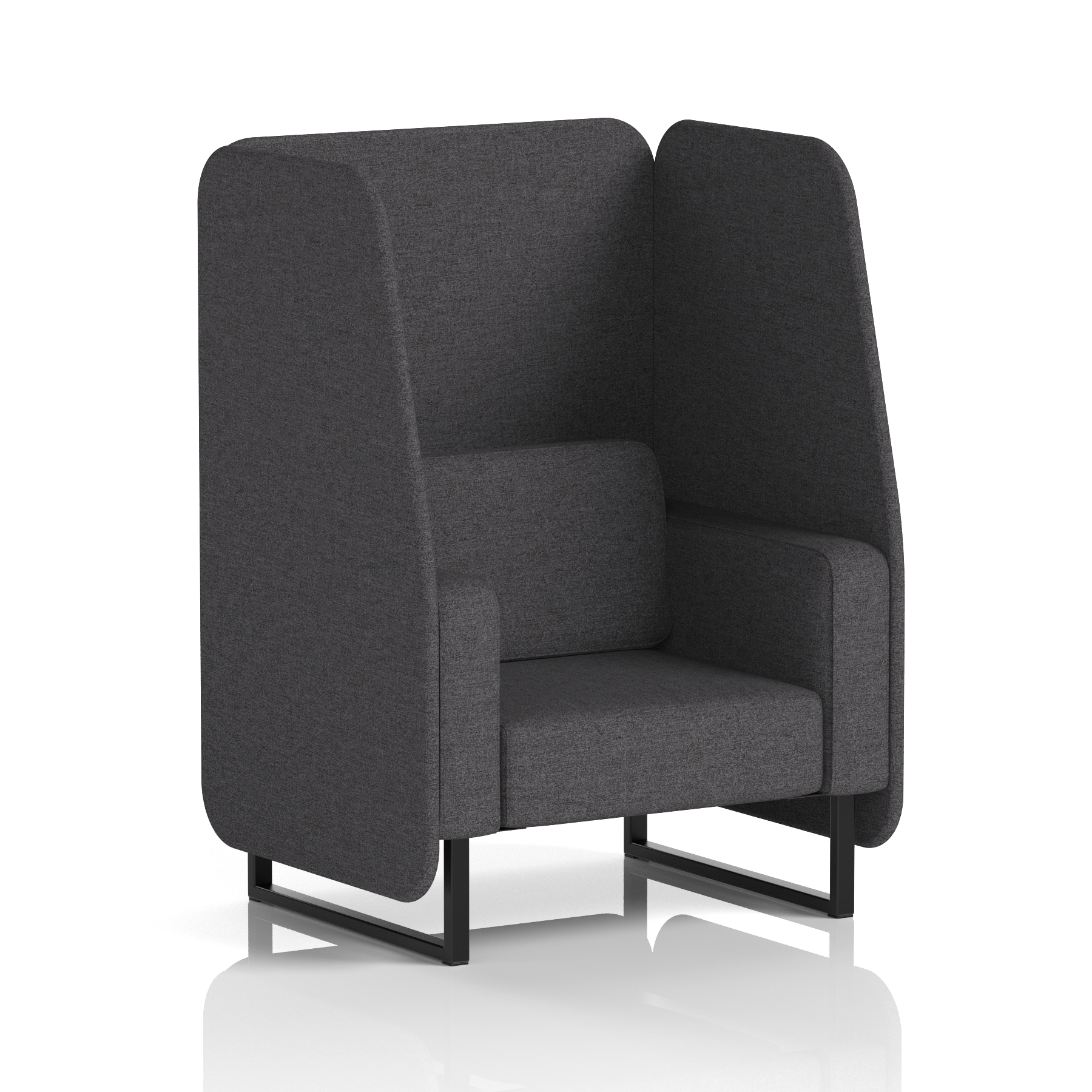 Brixworth Open Booth With Black Legs in Single Tone