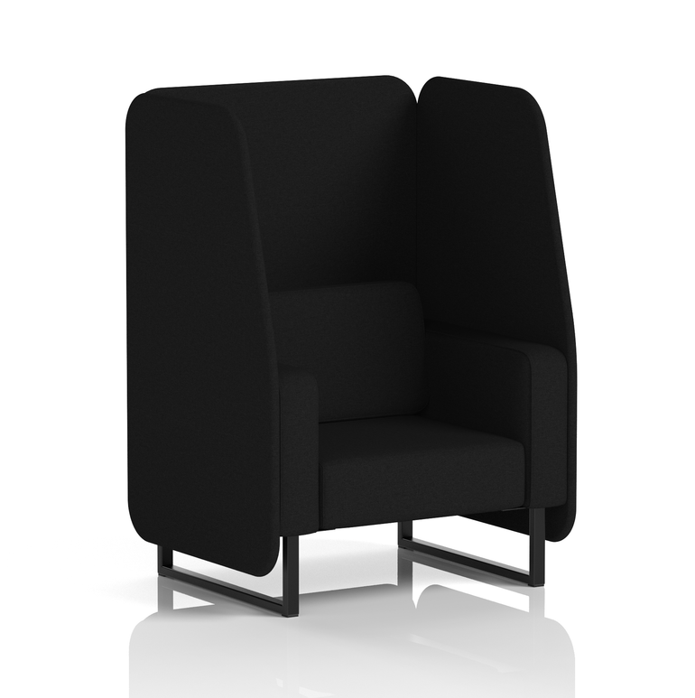 Brixworth Open Booth With Black Legs in Single Tone