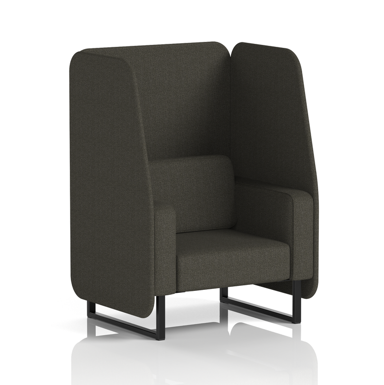 Brixworth Open Booth With Black Legs in Single Tone