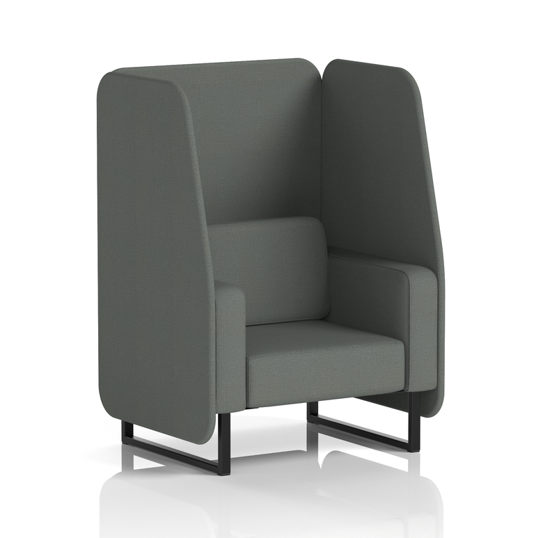 Brixworth Open Booth With Black Legs in Single Tone