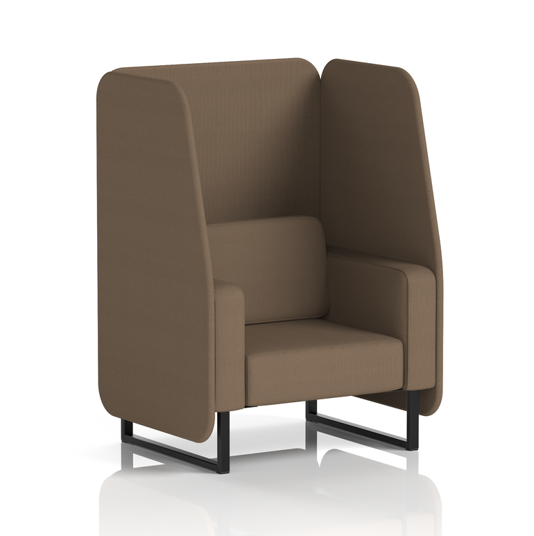 Brixworth Open Booth With Black Legs in Single Tone