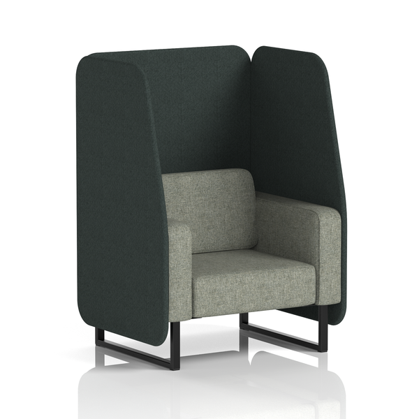 Brixworth Open Booth With Black Legs in Two Tone