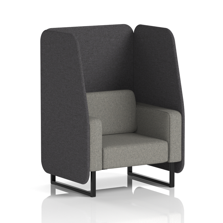 Brixworth Open Booth With Black Legs in Two Tone