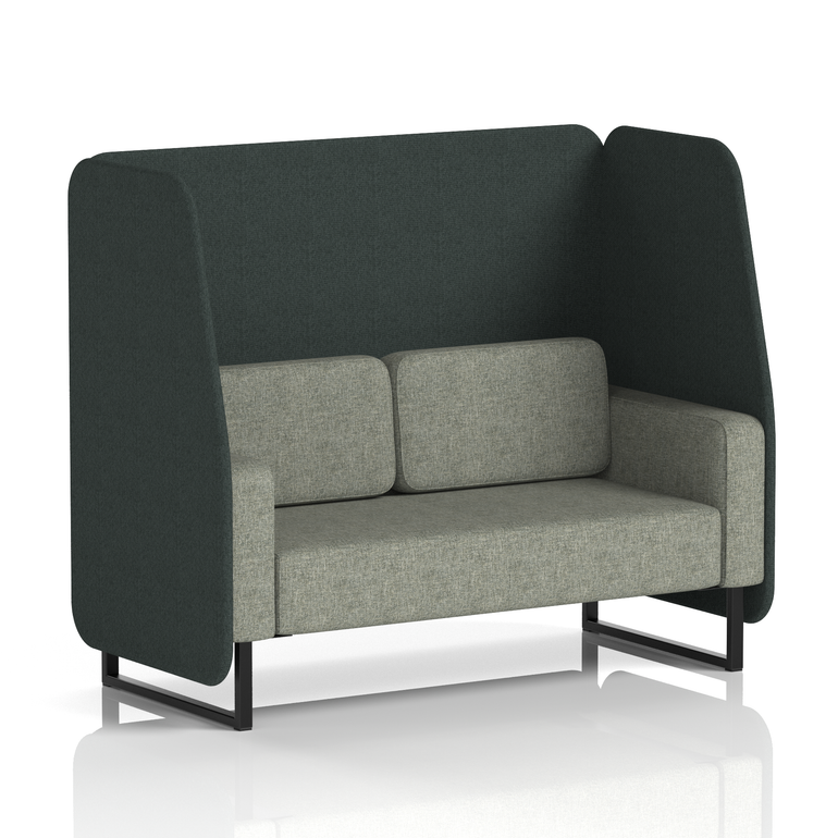 Brixworth Open Booth With Black Legs in Two Tone