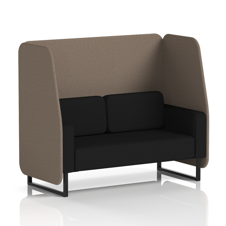 Brixworth Open Booth With Black Legs in Two Tone