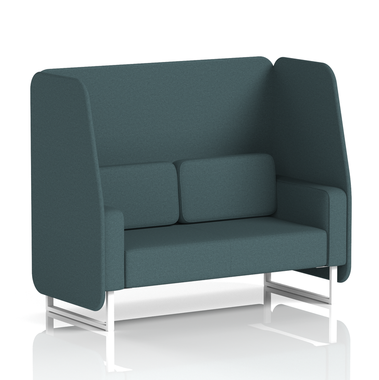 Brixworth Open Booth With White Legs in Single Tone