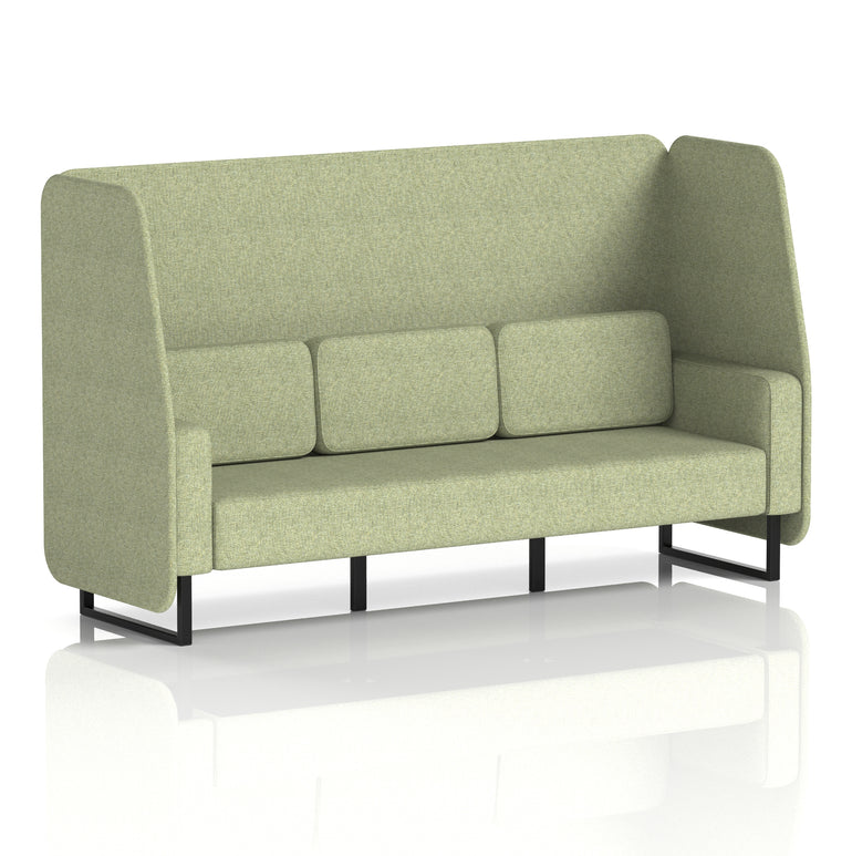 Brixworth Open Booth With Black Legs in Single Tone