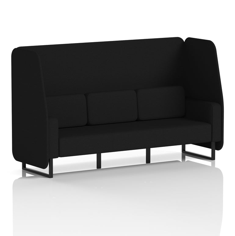 Brixworth Open Booth With Black Legs in Single Tone