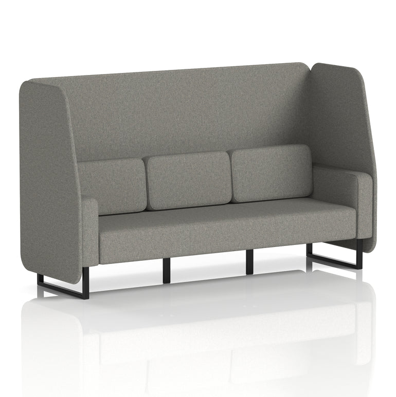 Brixworth Open Booth With Black Legs in Single Tone