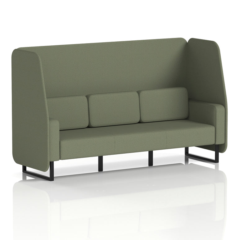 Brixworth Open Booth With Black Legs in Single Tone