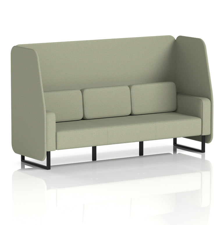 Brixworth Open Booth With Black Legs in Single Tone