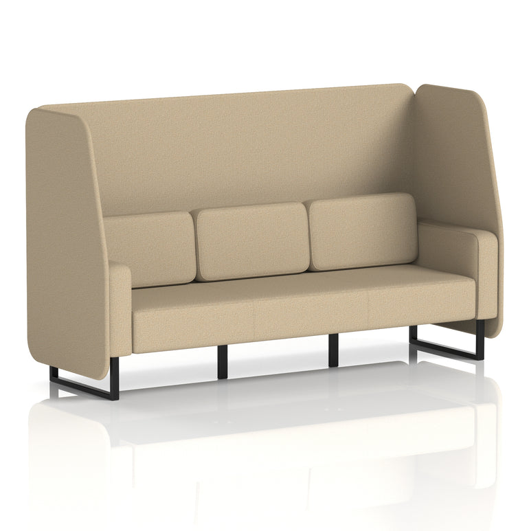 Brixworth Open Booth With Black Legs in Single Tone