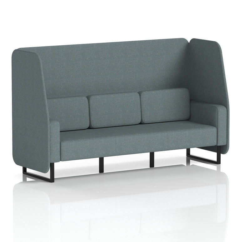Brixworth Open Booth With Black Legs in Single Tone