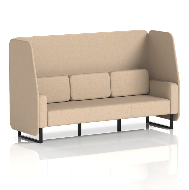 Brixworth Open Booth With Black Legs in Single Tone