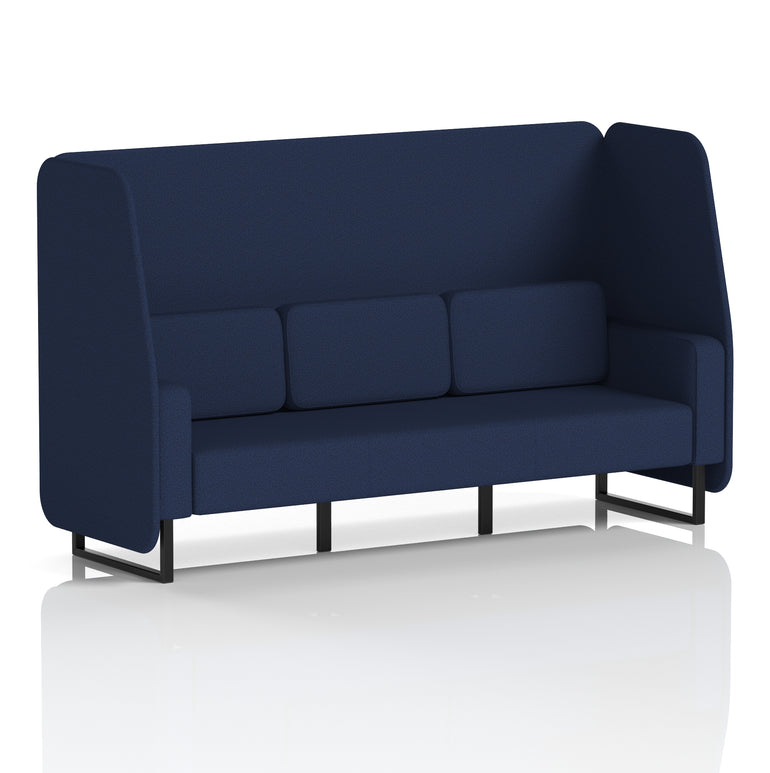 Brixworth Open Booth With Black Legs in Single Tone