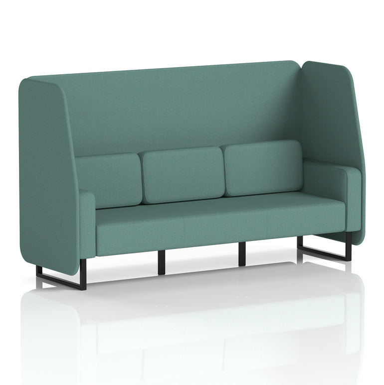 Brixworth Open Booth With Black Legs in Single Tone