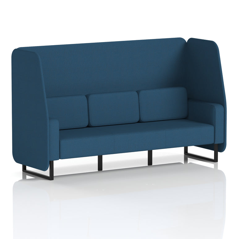 Brixworth Open Booth With Black Legs in Single Tone