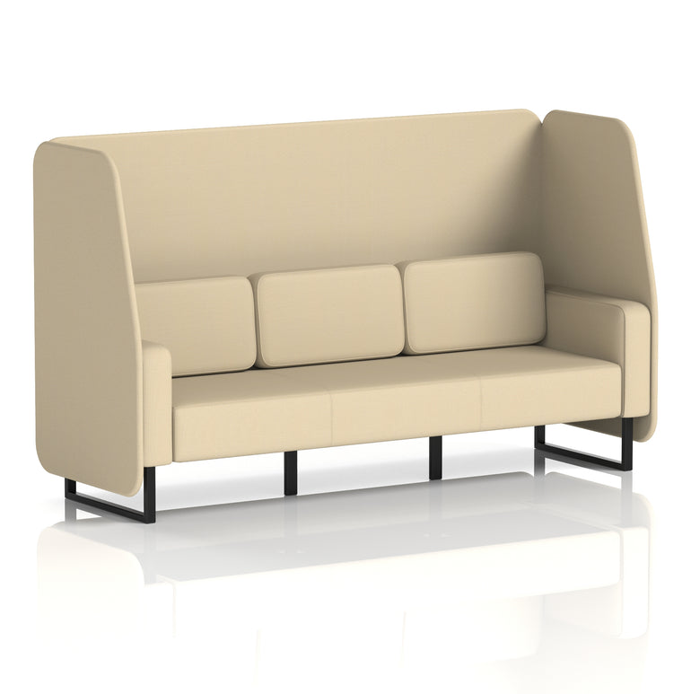 Brixworth Open Booth With Black Legs in Single Tone