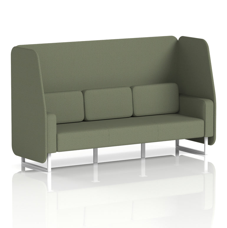 Brixworth Open Booth With White Legs in Single Tone