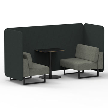 Rivet - Charcoal Panels And Vitreous Sofa