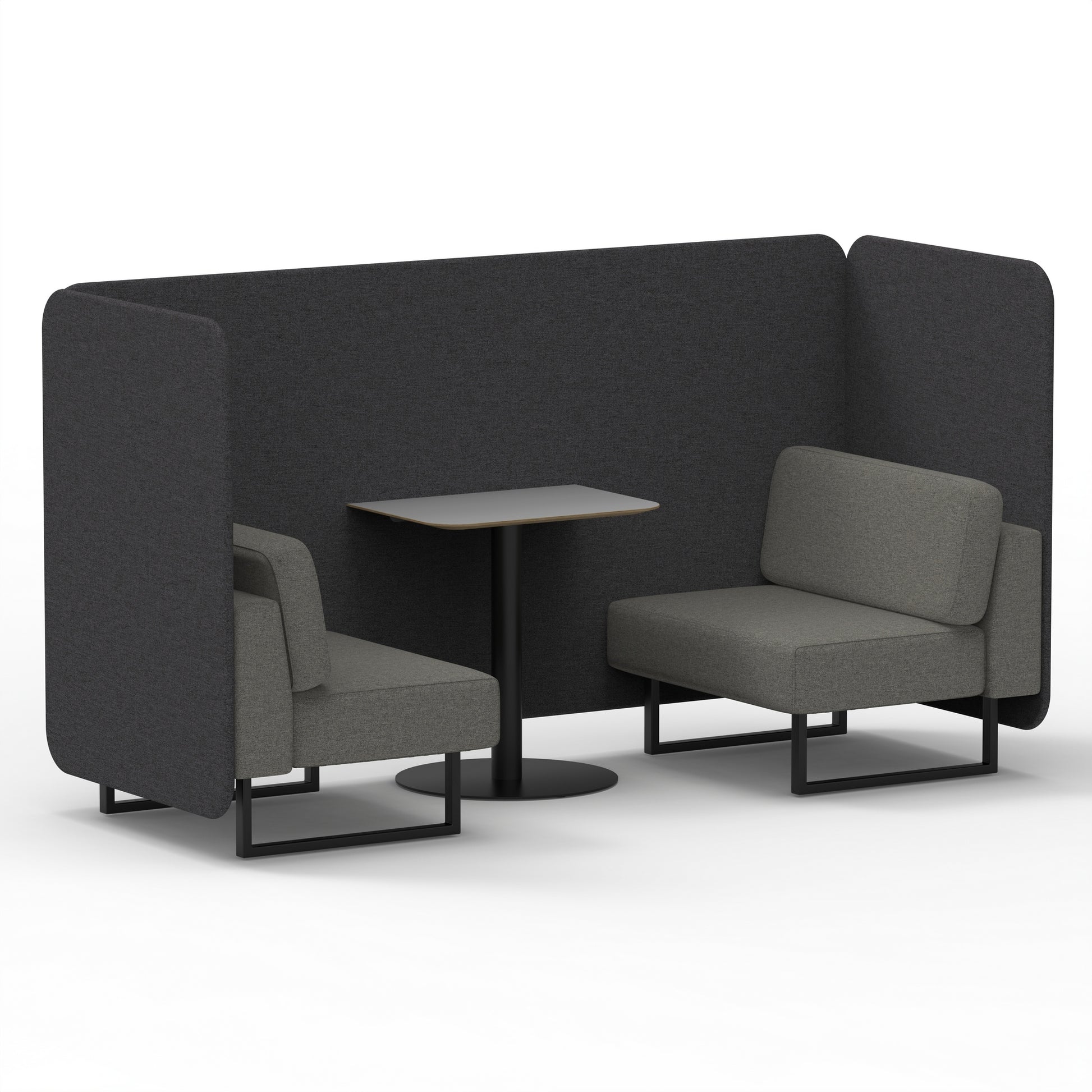 Brixworth Bench Booth With Grey Table In Two Tone