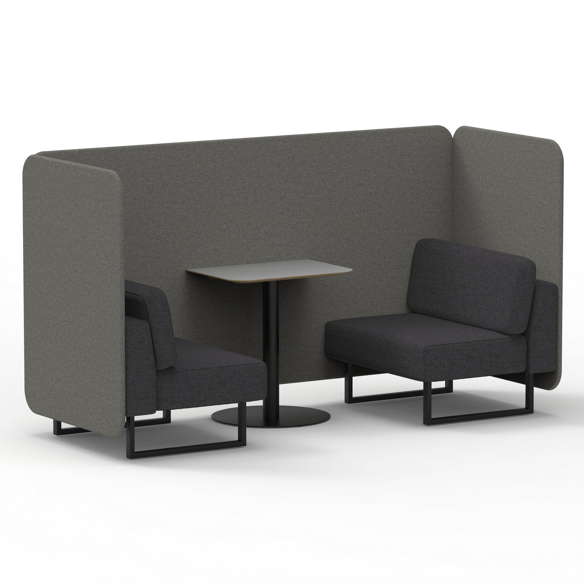 Brixworth Bench Booth With Grey Table In Two Tone
