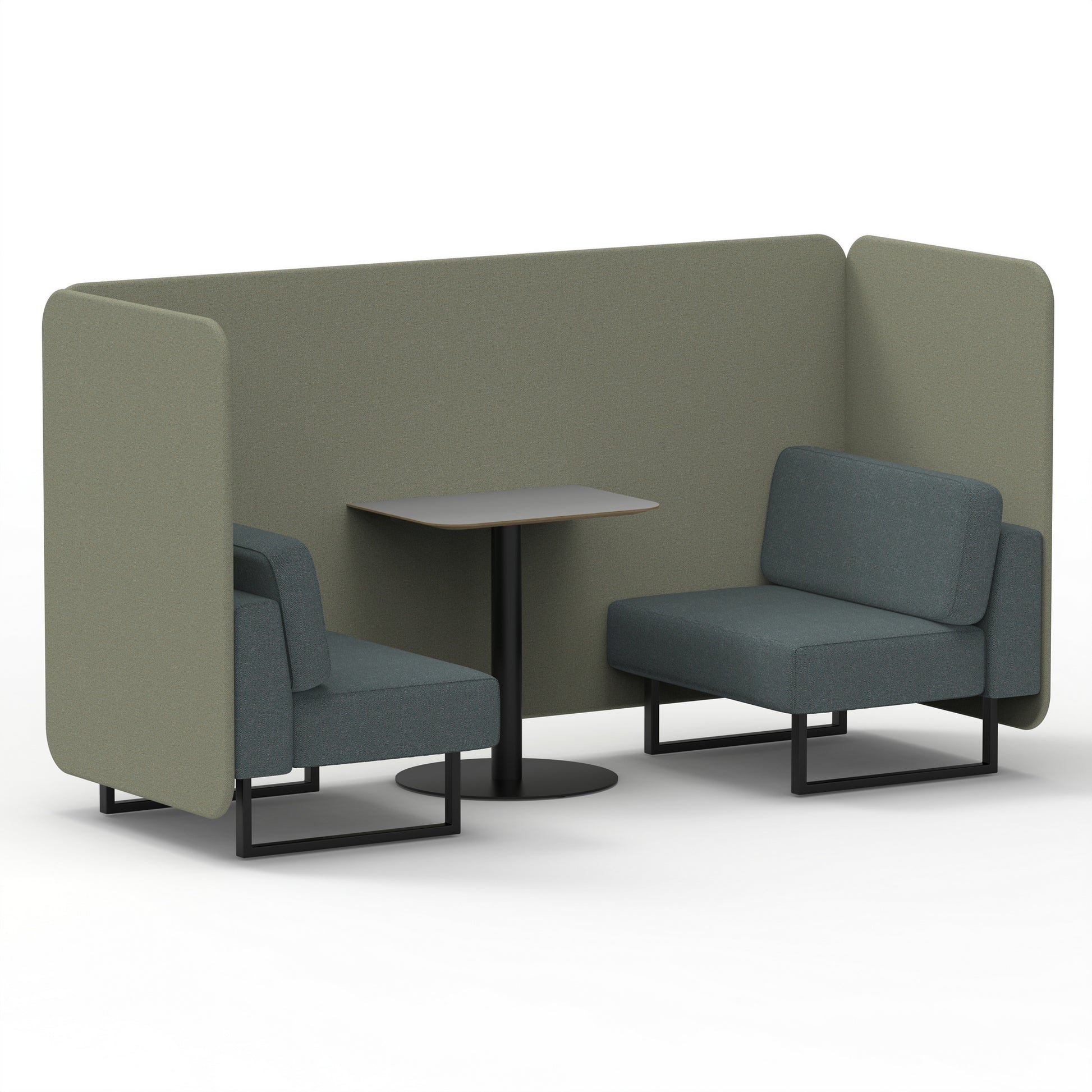 Brixworth Bench Booth With Grey Table In Two Tone