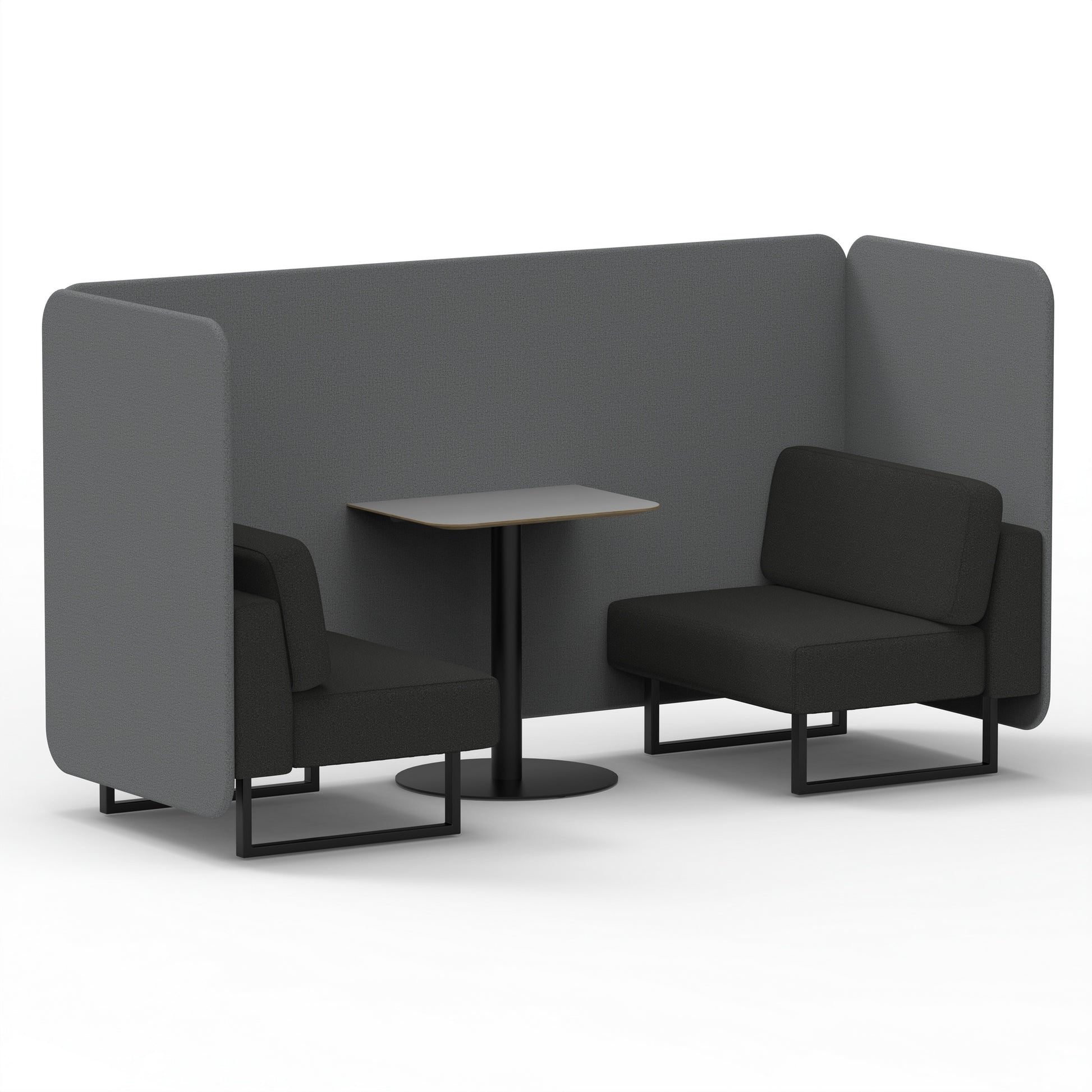 Brixworth Bench Booth With Grey Table In Two Tone