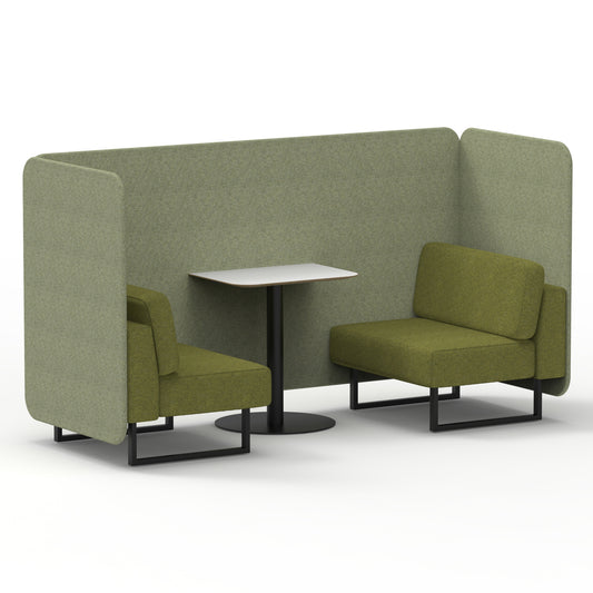 EE - Brixworth Bench Booth With White Table In Two Tone