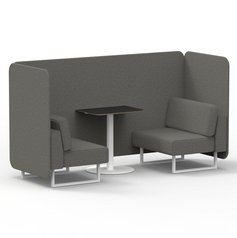 Brixworth Bench Booth With Black Table In Single Tone