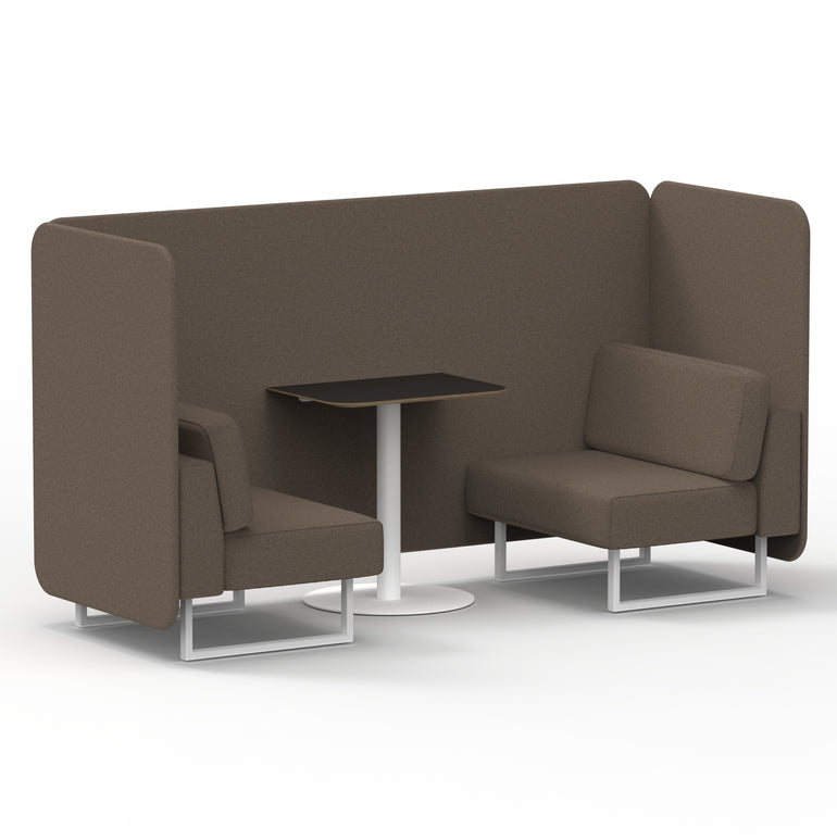 Brixworth Bench Booth With Black Table In Single Tone