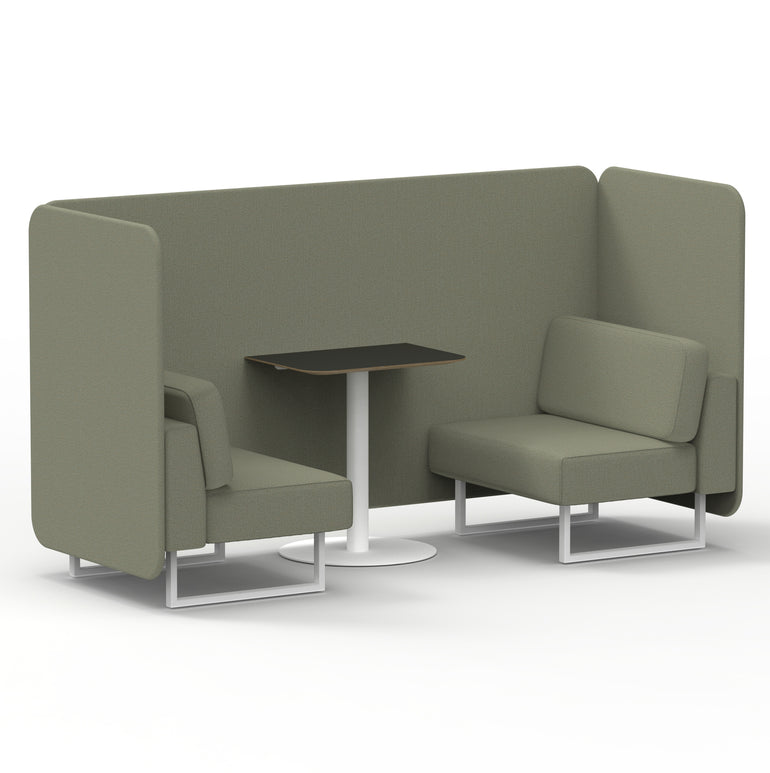 Brixworth Bench Booth With Black Table In Single Tone