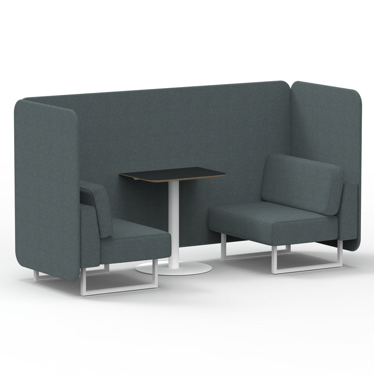 Brixworth Bench Booth With Black Table In Single Tone