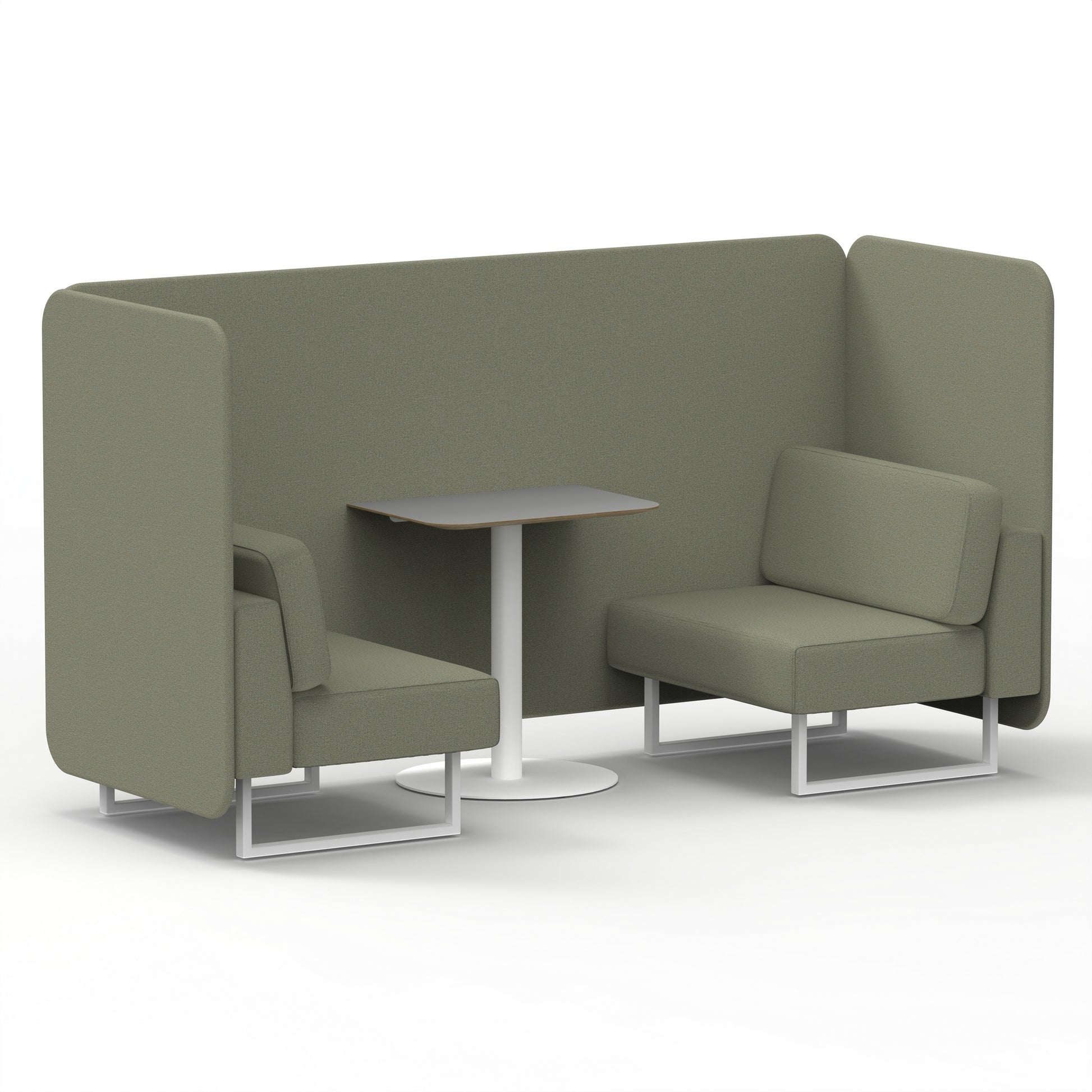 Brixworth Bench Booth With Grey Table In Single Tone