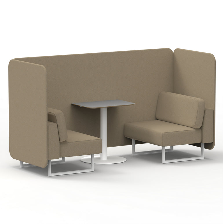 Brixworth Bench Booth With Grey Table In Single Tone