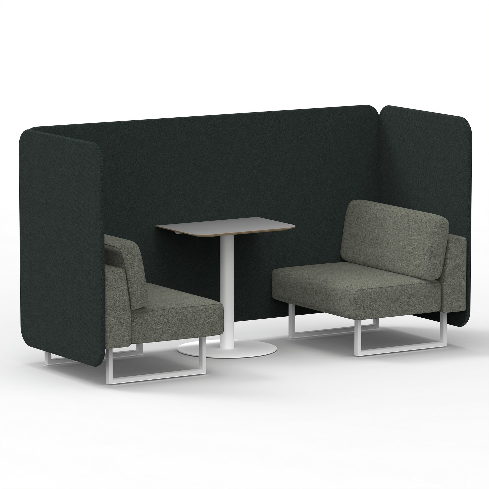 Brixworth Bench Booth With Grey Table In Two Tone