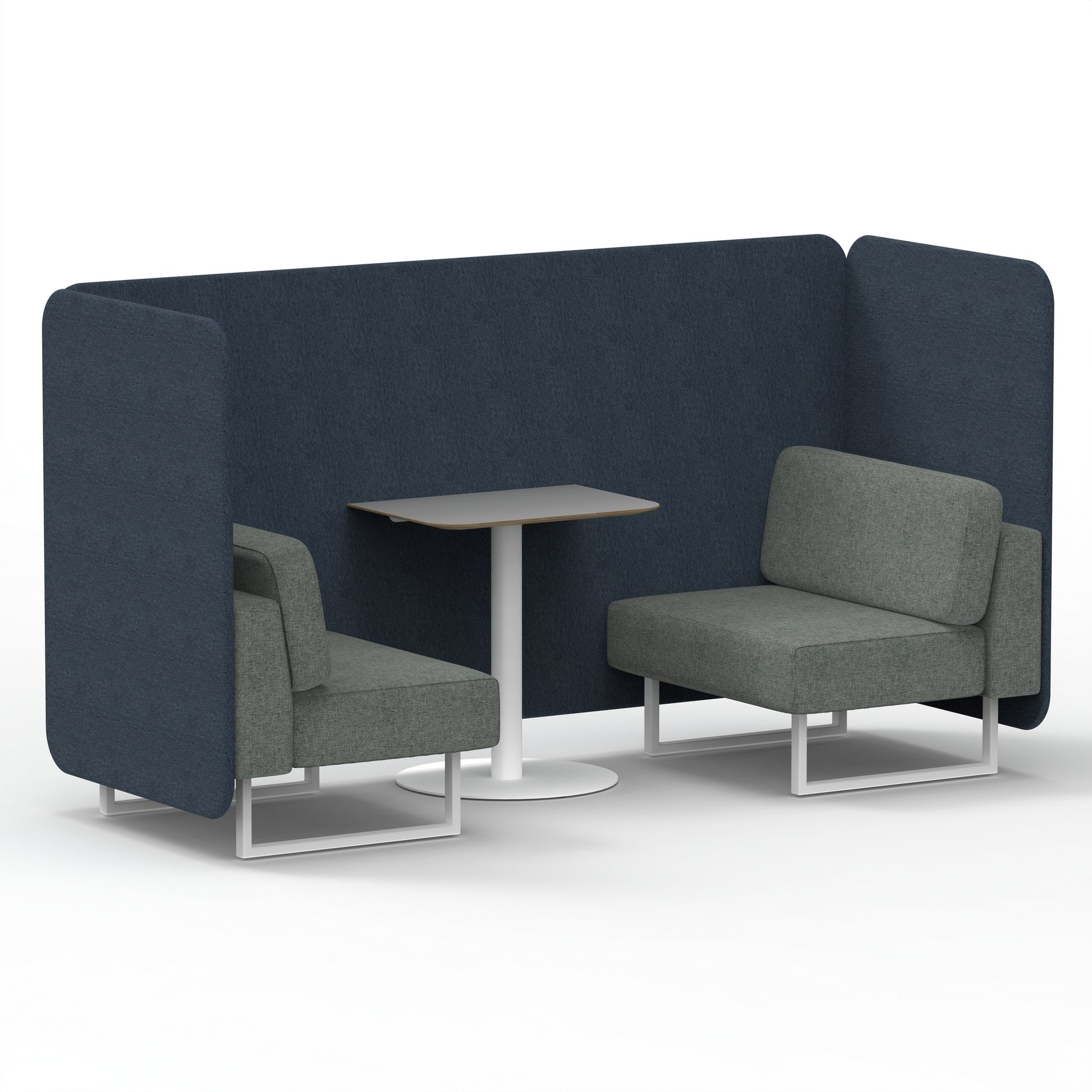 Brixworth Bench Booth With Grey Table In Two Tone