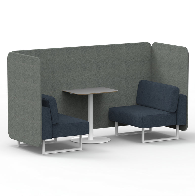 Brixworth Bench Booth With Grey Table In Two Tone