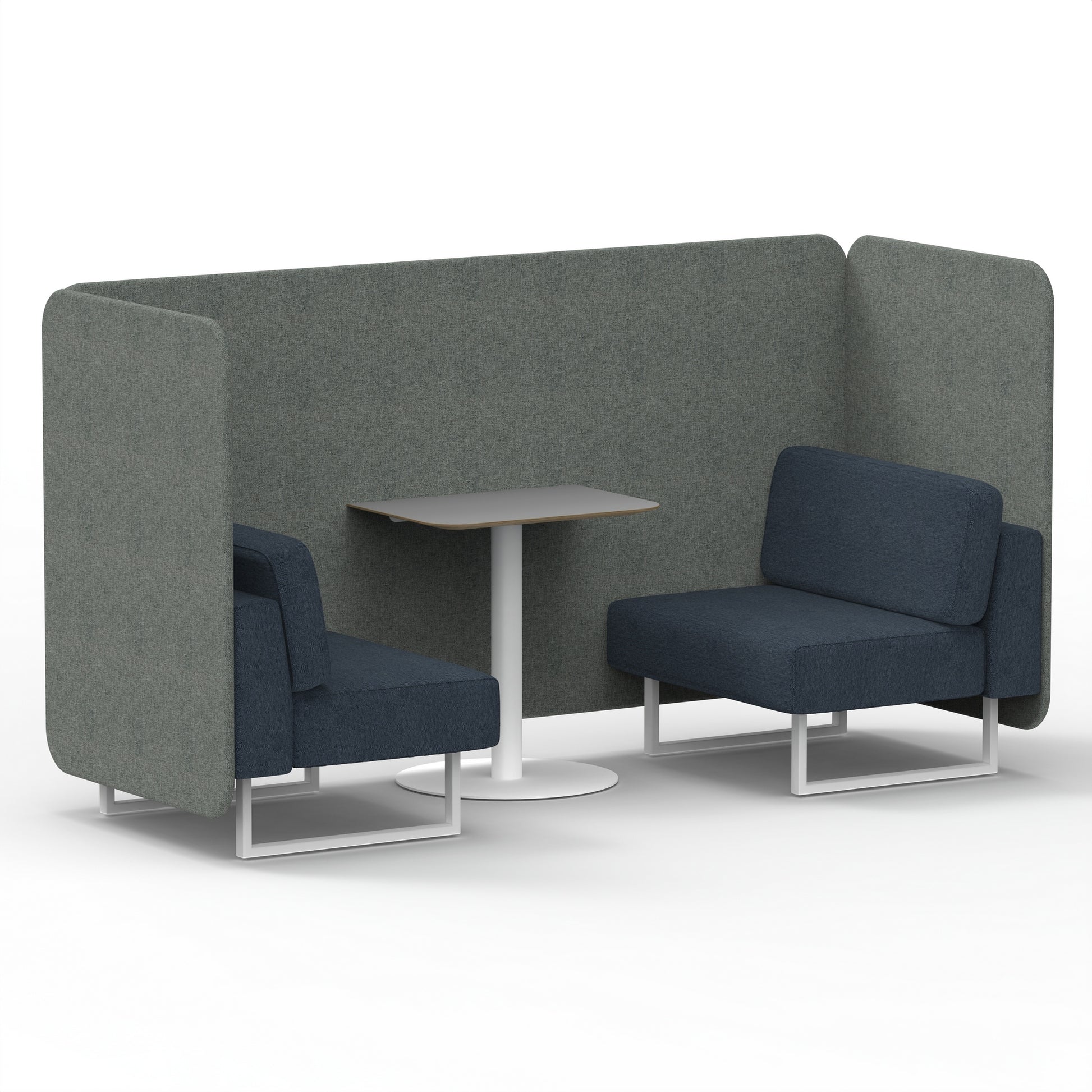Brixworth Bench Booth With Grey Table In Two Tone