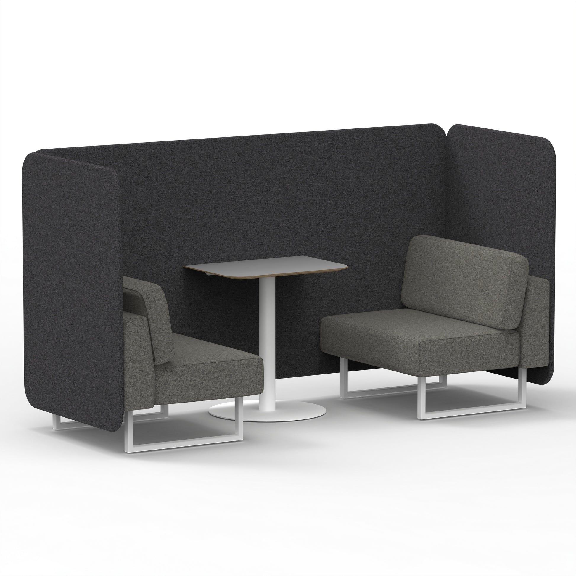 Brixworth Bench Booth With Grey Table In Two Tone