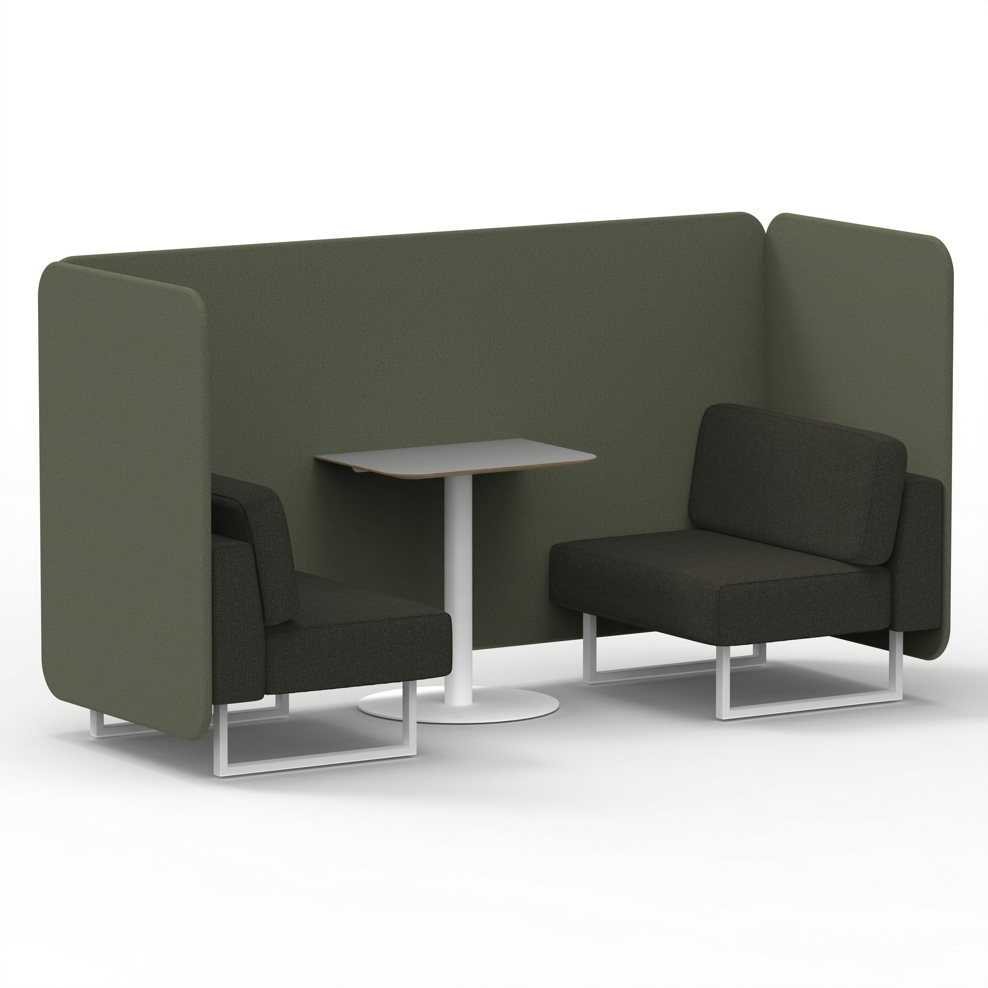 Brixworth Bench Booth With Grey Table In Two Tone