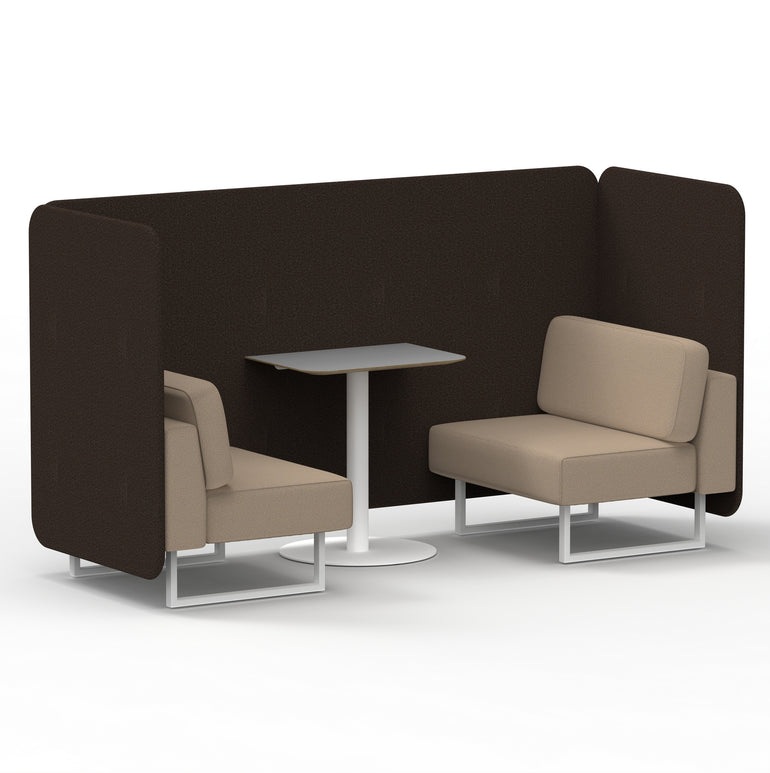 Brixworth Bench Booth With Grey Table In Two Tone