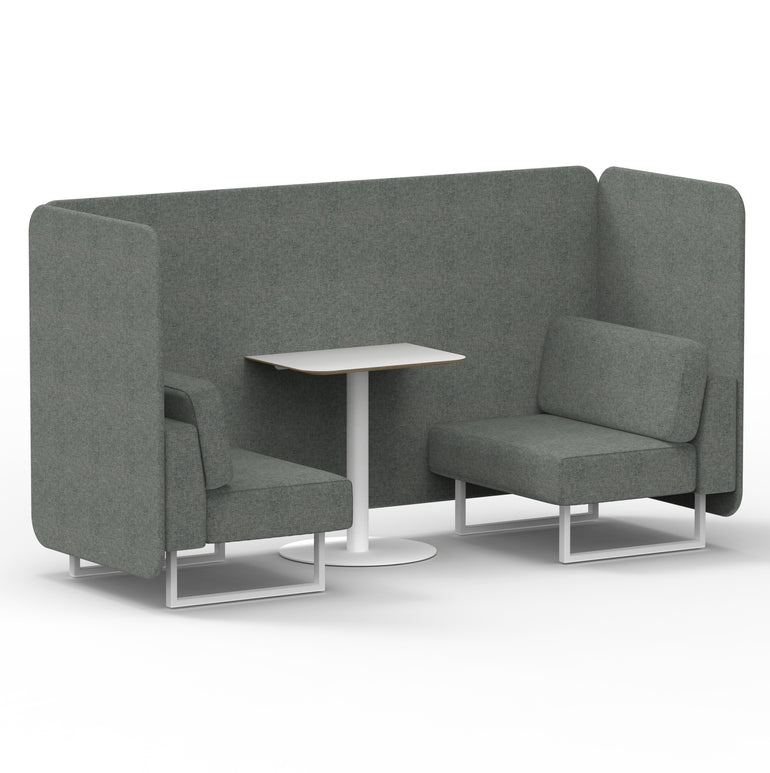 Brixworth Bench Booth With White Table In Single Tone