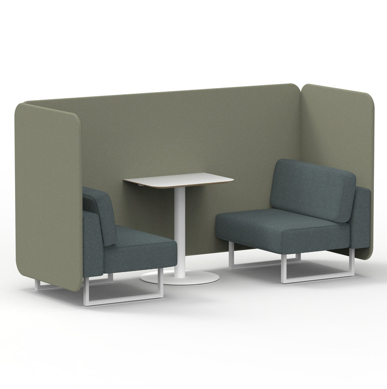 Brixworth Bench Booth With White Table In Two Tone