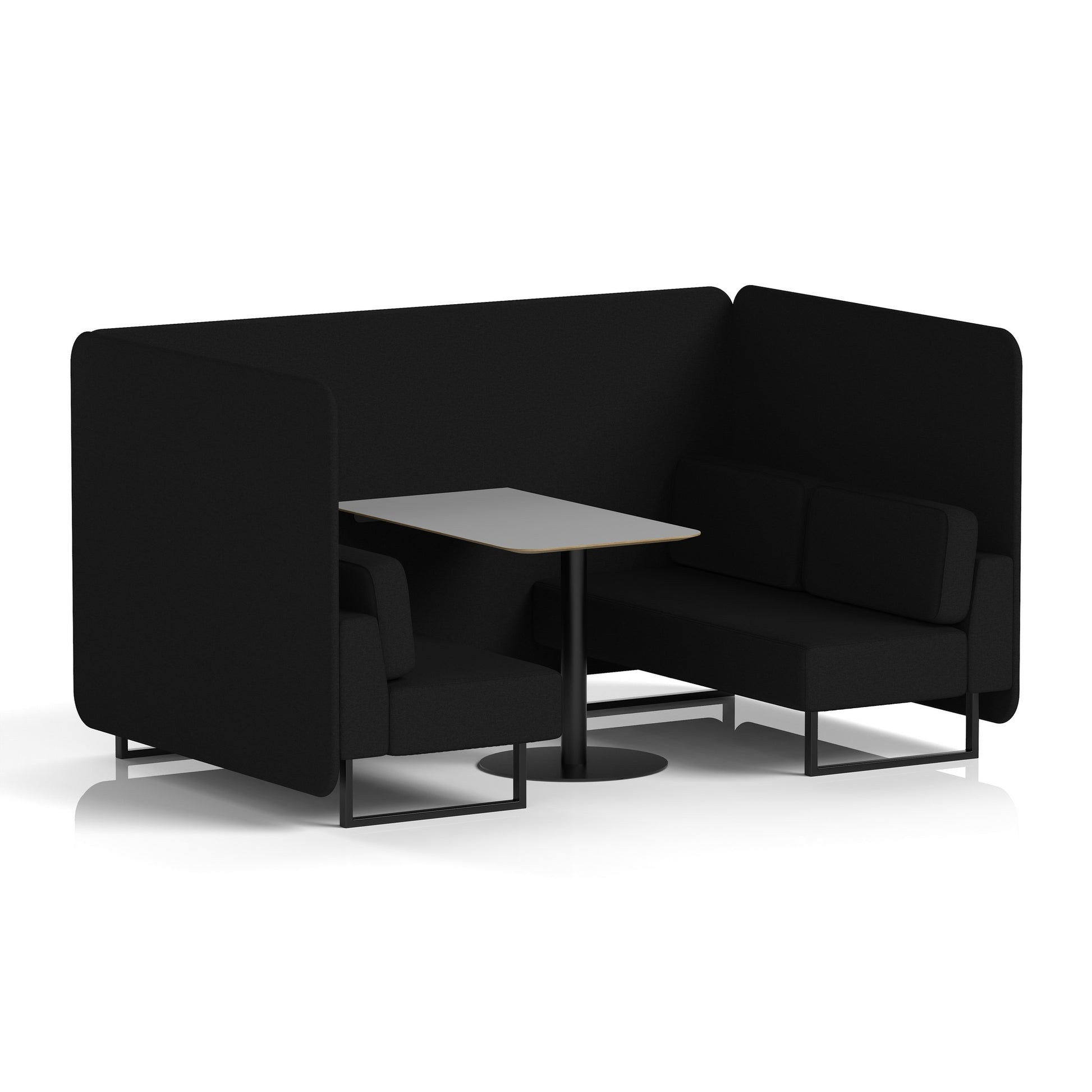 Brixworth Bench Booth With Grey Table In Single Tone